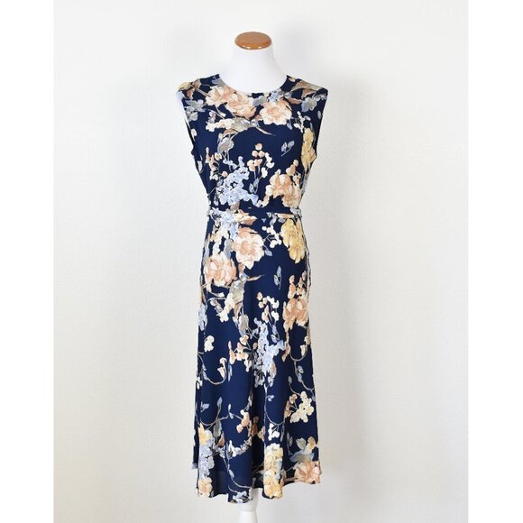 Lauren Ralph Lauren Dresses & Skirts - Lauren Ralph Lauren Floral Belted Crepe Midi Dress - 4